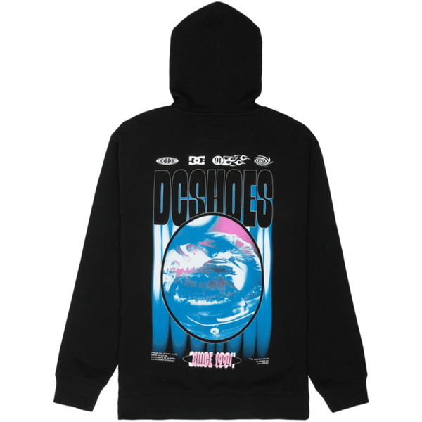 2026 DC Shoes Mens Blurry Bubble Hoodie EDYSF03278 - Black